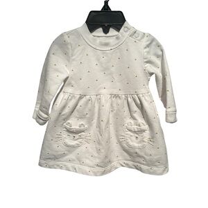 Carter's White Dress with Gold Dots